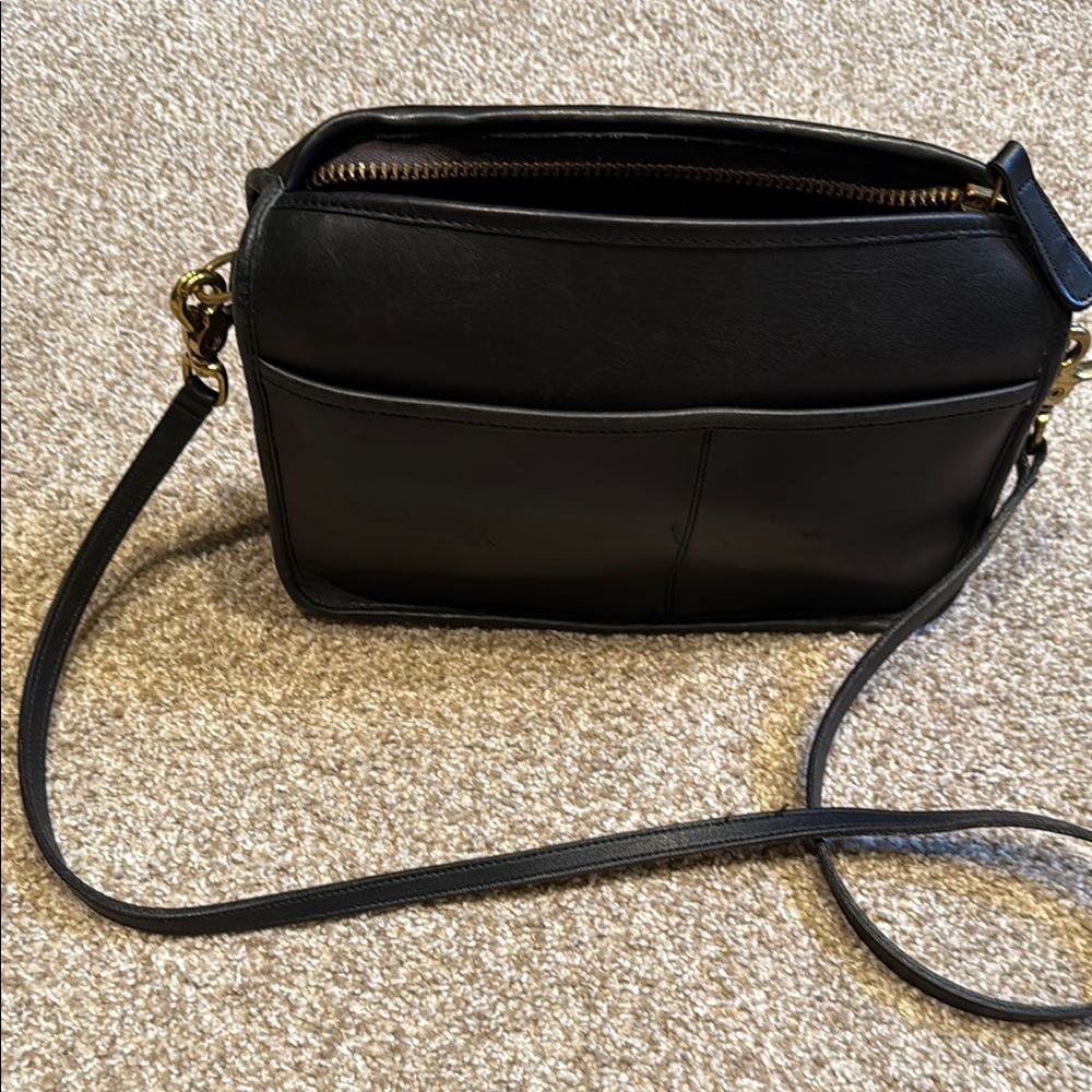 Coach vintage  Black Leather Crossbody Bag